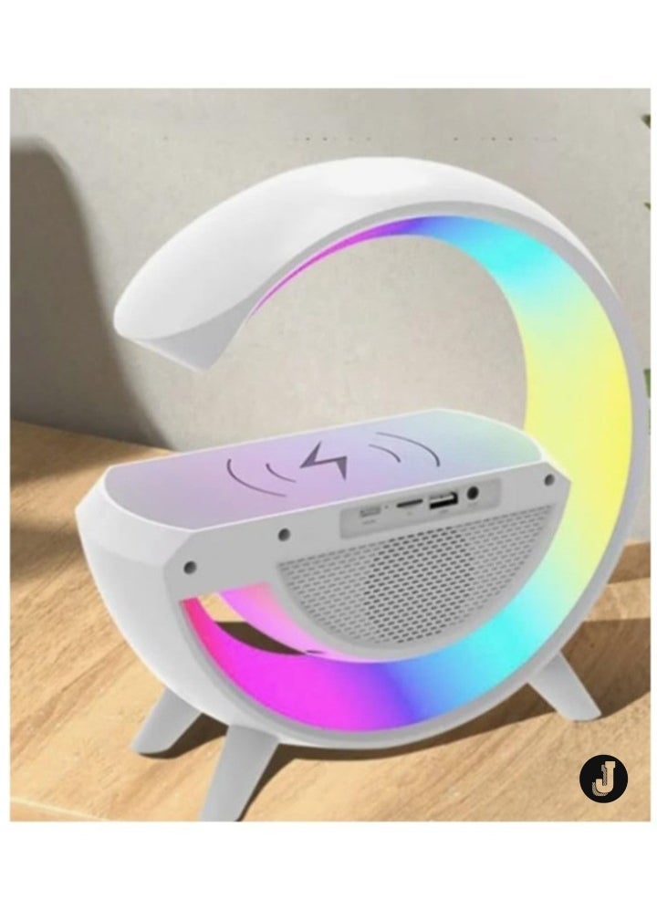 JAJEEK - "New LED Wireless Charging Speaker – 7 Color Selections, Music Ringtone & Alarm Clock Function" - Image 1