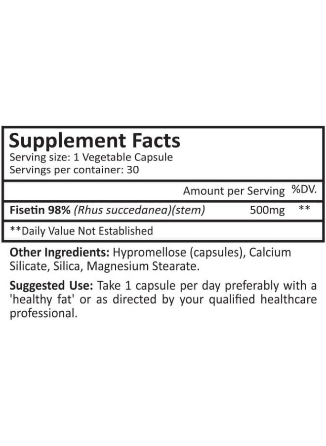 CYTOLYFE Fisetin 500Mg 98% Pure Fisetin 500Mg Therapeutic Dose 30 Capsules Senolytic Activator Anti-Aging Longevity  - Image 5