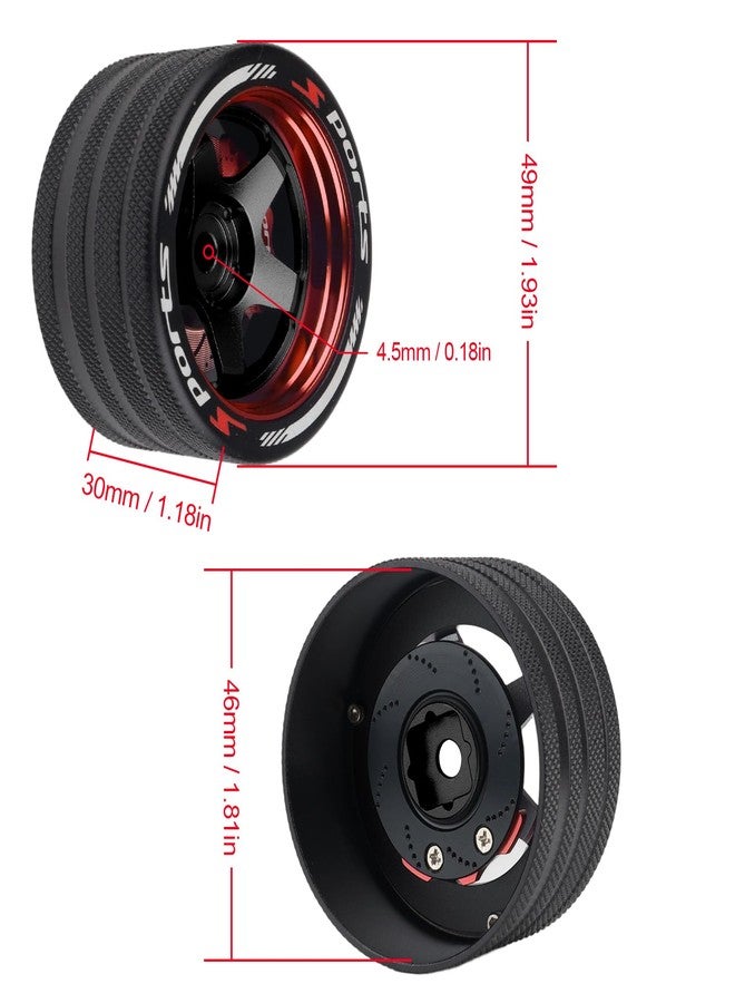HobbyPark Aluminum RC Hand Wheel Steering for Flysky NB4 Remote Control, Compatible with Sanwa MT4, MT5, M12, M17, WFLY X9 RC Transmitters Wheels (Style D) - Image 2
