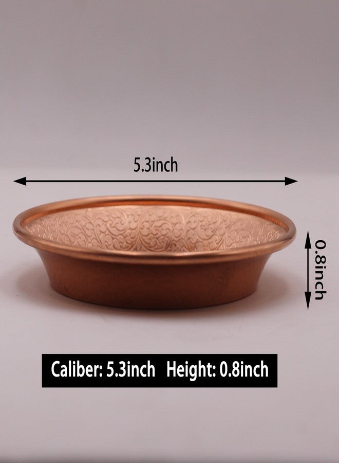 Amitofo Copper Offering Ritual Bowl - Carving Metatron Brass Decorative Plate Great for use Smudging, Incense Burner Holder,Candle Dish, Ash Catcher,Jewelry Dish,Keys Basket - Image 2