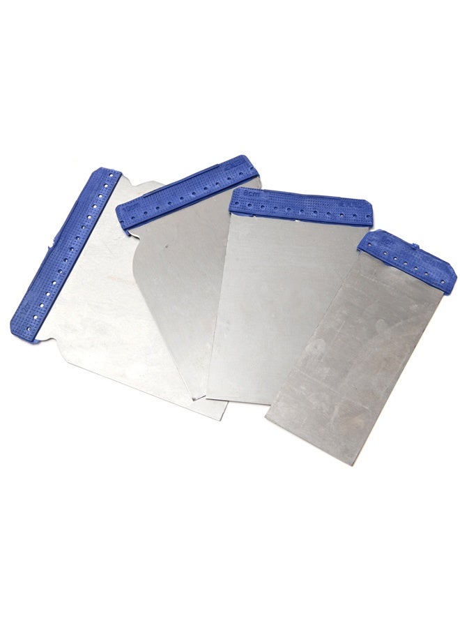 LAWAZIM Iron Scraper - 4 Piece - Multi Size Scraper and Putty Knife Set with Sharp Edges and Reinforced Top - Ideal for Paint Removal, Wallpaper, Tile, Plaster, Wood, and Cement Surfaces - Image 2