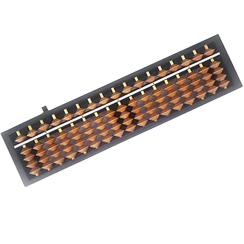 Vaupan Digit Standard Abacus Soroban Professional 17 Column 102 inch Math Abacus Math Calculating Tool with Reset Button for Adults Kids Brown - Image 1