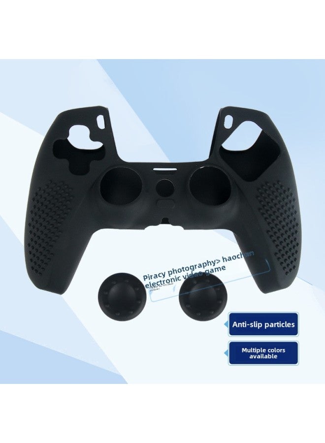 Direct PS5 Handle Silicone Sleeve With 2 Rocker Hats P5 Rubber Sleeve Soft Protective Shell Rubber Cap-Product Color:P5 Dots + 8 Points - Solid Powder - Image 2
