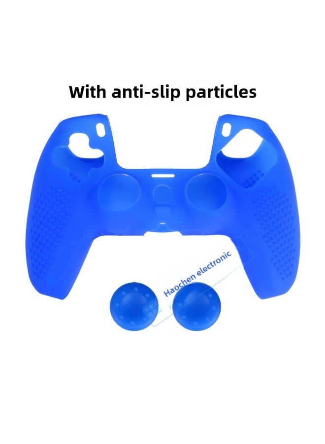 Direct PS5 Handle Silicone Sleeve With 2 Rocker Hats P5 Rubber Sleeve Soft Protective Shell Rubber Cap-Product Color:P5 Dots + 8 Points - Solid Powder - Image 3