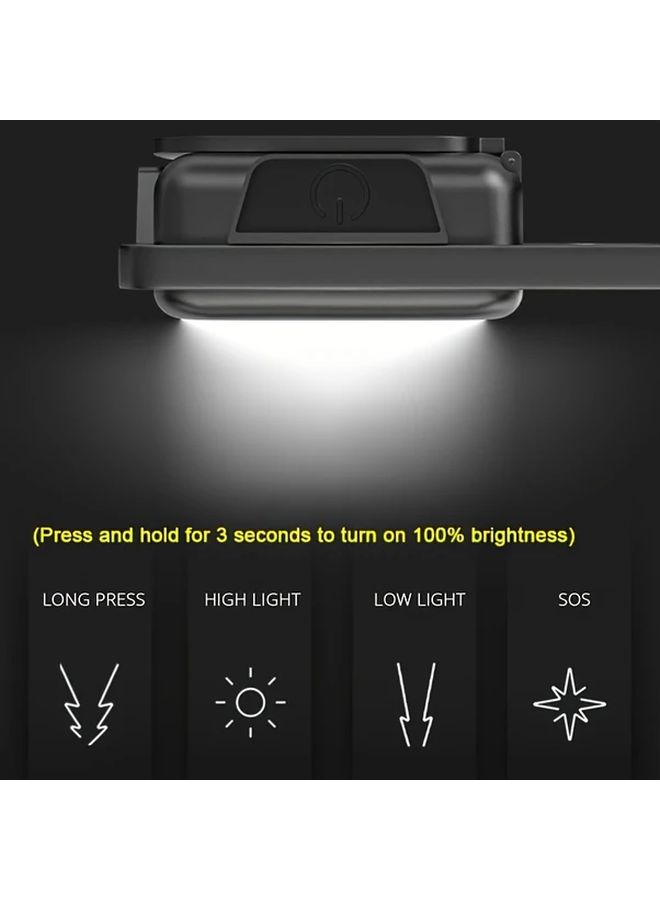 USB Rechargeable Mini LED Flashlight Keychain Black Portable Magnet Hook for Outdoor Camping Fishing Hiking - Image 5