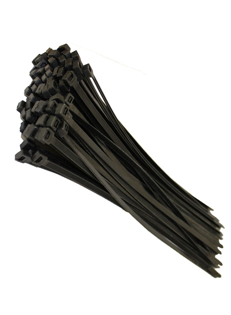 Cable Ties 160mm x 2.5mm Strong and Durable Zip Ties for Electrical, Networking, and Home Use, Black Colour Pack of 100 Ties