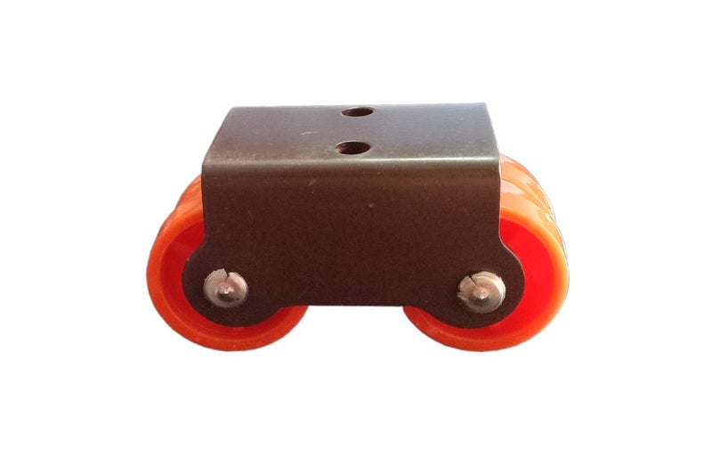 DROPTECH 4 Wheel Castor Wheels Fix 30 mm Wheel Caster for Furniture Table Trolley BlackOrange 200 kg Load Capacity A09 Pack of 4 - Image 2