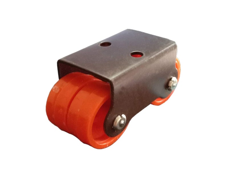 DROPTECH 4 Wheel Castor Wheels Fix 30 mm Wheel Caster for Furniture Table Trolley BlackOrange 200 kg Load Capacity A09 Pack of 4 - Image 3