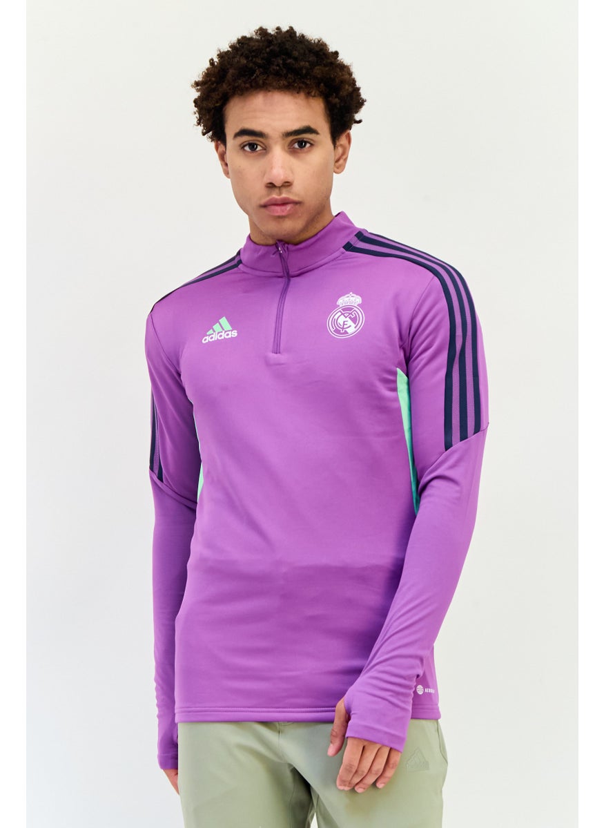 Adidas Men Sportswear Fit Long Sleeve Real Madrid Football Jacket, Multicolor  - Image 1