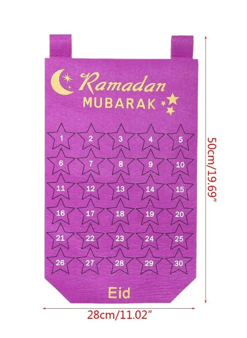 Boxwoods - 2 PCS Of Ramadan Advent Calendars For Eid Countdown With Gold Star Sticker Perfect Gift For Kids - Image 1