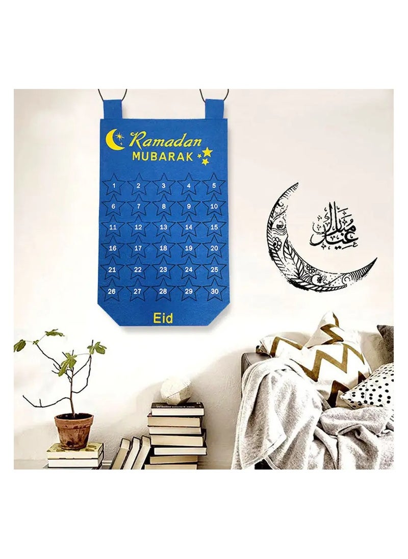 Boxwoods - 2 PCS Of Ramadan Advent Calendars For Eid Countdown With Gold Star Sticker Perfect Gift For Kids - Image 1