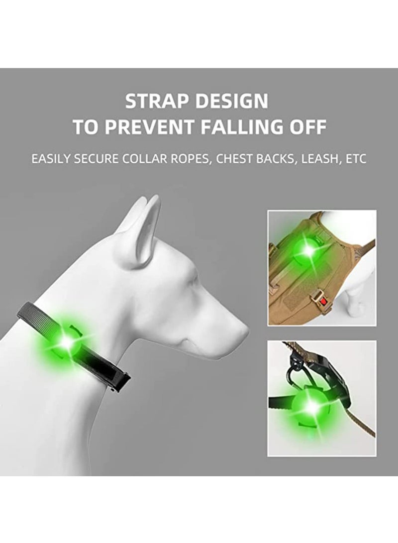 SYOSI 2 Pcs Dog Collar Lights, Led Light for Dog Collar Rechargeable Waterproof Safety Light IPX6 Waterproof & 4 Modes Light for Pet Pup Large Dogs for Night Walking (Black & Green) - Image 3