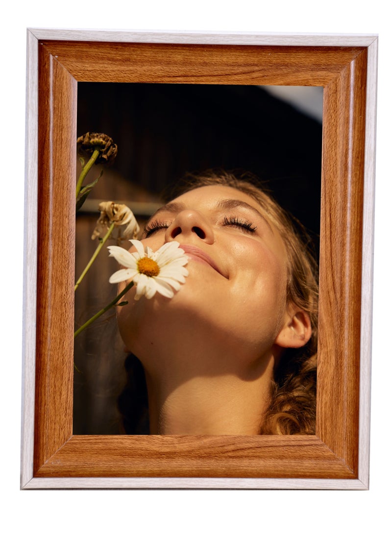 برواز صور خشبي 6x8 بوصة ، ستاند مكتب و حائط لصور تستحق الإعجاب.