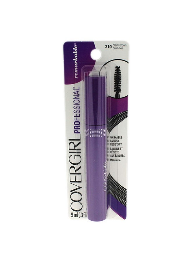 CoverGirl COVERGIRL Professional & Remarkable Mascara Black Brown, Long Lasting, 0.3 Fl Oz, Smudge-Proof Mascara, Voluminous Mascara, Lengthening Mascara, Resists Swipes and Smears, Darkens and Defines All Day 