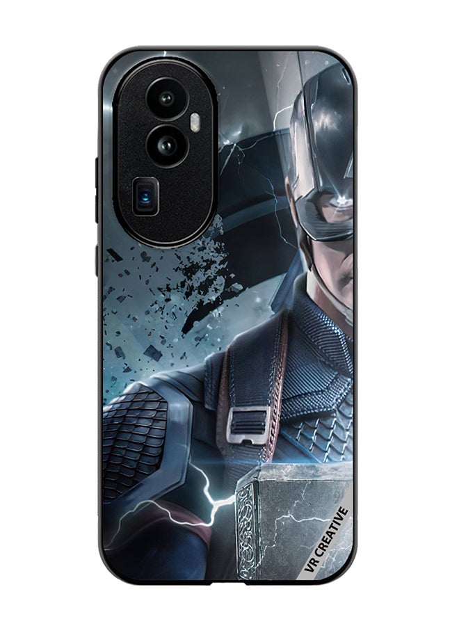 VR CREATIVE Protective Case Cover For Oppo Reno 10 Pro Plus Captain America Design Multicolour - Image 1