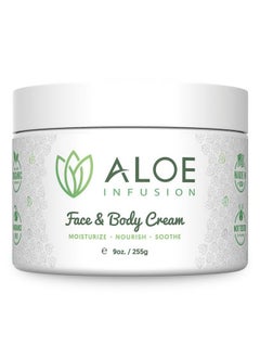 Aloe Infusion Body And Face Moisturizer All Natural Eczema Cream For Itchy Dry Skin Sensitive Skin Acne And Psoriasis Organic Aloe Vera Shea Butter Coenzyme Q10 Grape Seed Oil Kukui Nut Oil  - Image 2