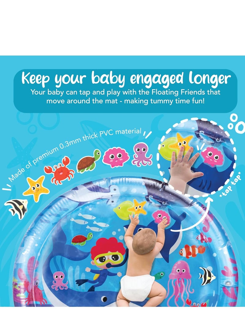 MUMS PLANET 100 CM Tummy Time Water Mat (100 * 100 CM),Baby Toys For Newborn, Extra Large Multi-Stage Activity Center Kids Toys & Sensory Toys, Baby Toys for new born , Inflatable Playmat Visual Stimulation Gift For Boys Girls, Kids Toys To 5 Years  - Image 4