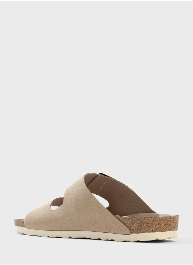 بيتون Atlas Double Strap Wedge Sandals