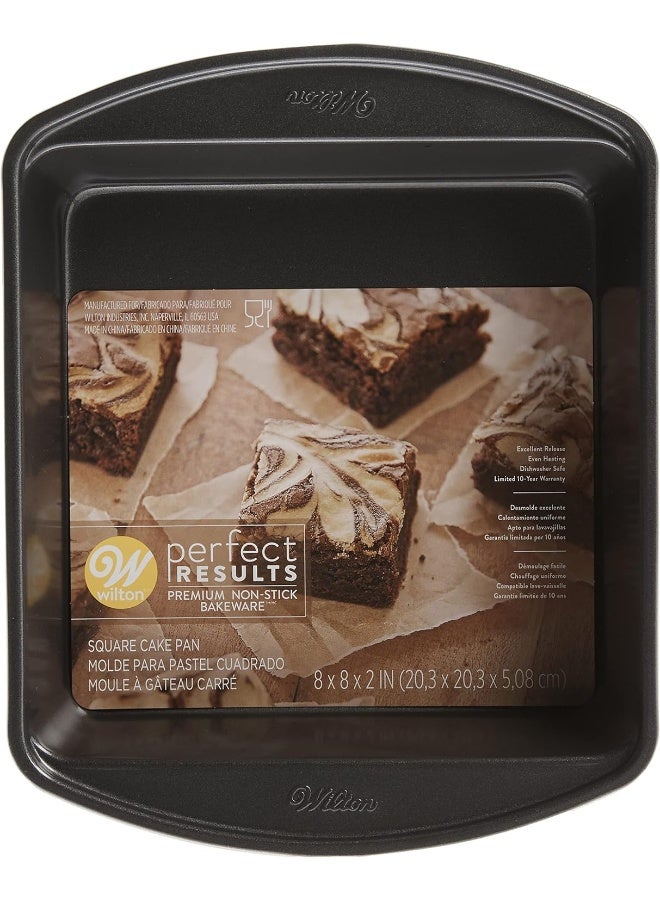 Wilton Perfect Results Premium Non Stick Bakeware Square Cake Pan 8 Inches - Image 2
