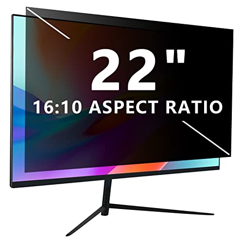 Halloive Computer Privacy Screen 22 inch, Removable 16:10 Aspect Ratio Widescreen Laptop Monitor,Eye Protection Anti Glare Blue Light Slide Mount Tabs Cover Screen Protector for Privacy Screen Filter 22 inch - Image 1