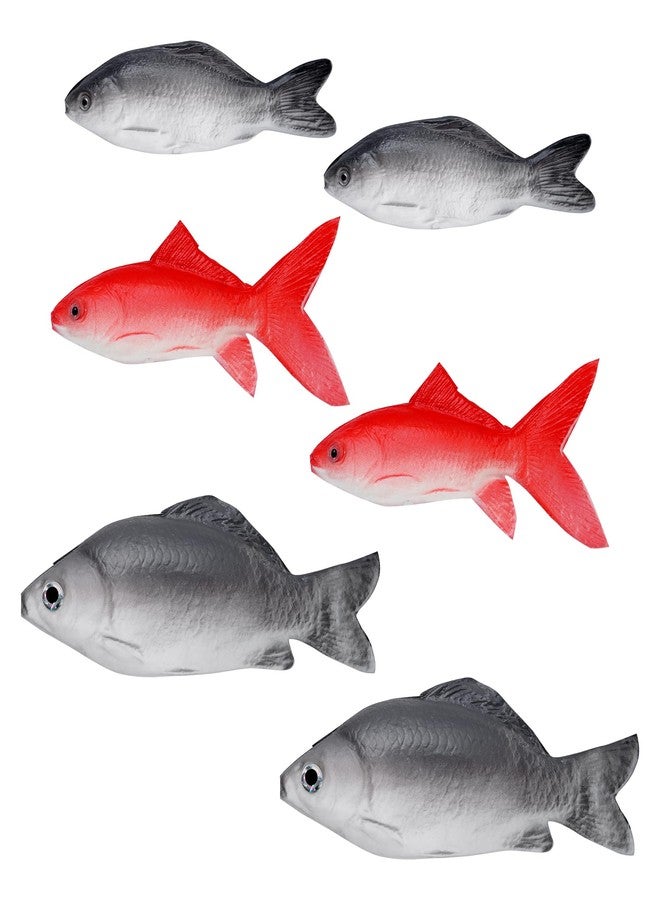 jiebor 6PCS Fake Fish Artificial Halloween Mode Rubber Sea Fish for Kitchen Home Market Display Decoration Photography Props - Image 1
