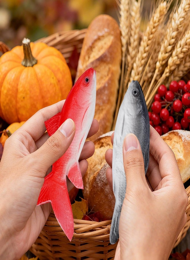 jiebor 6PCS Fake Fish Artificial Halloween Mode Rubber Sea Fish for Kitchen Home Market Display Decoration Photography Props - Image 3