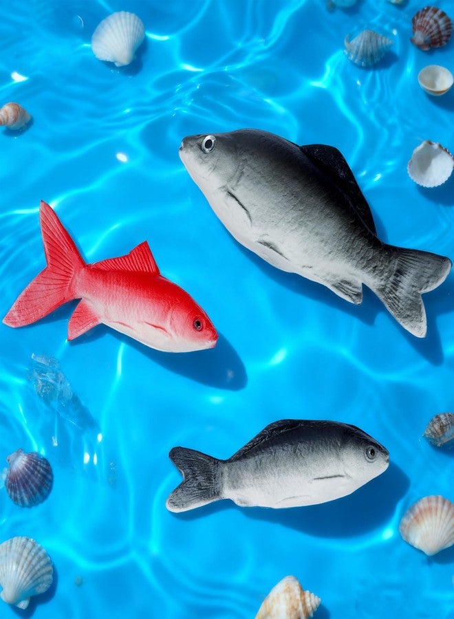 jiebor 6PCS Fake Fish Artificial Halloween Mode Rubber Sea Fish for Kitchen Home Market Display Decoration Photography Props - Image 4