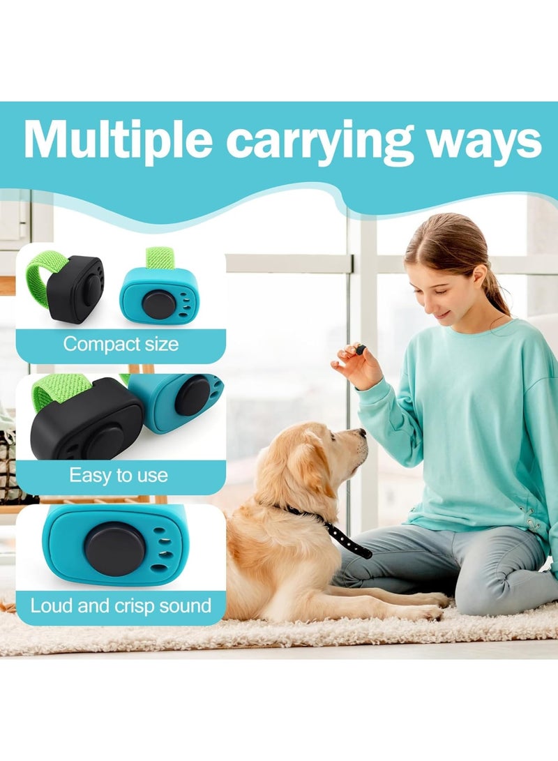 SYOSI Dog Training Clicker, Compact Pet Clicker with Finger Button for Puppy and Dog Behavior Reinforcement, Easy to Use Training Tool for Cats and Dogs, 2 Pack - Image 4