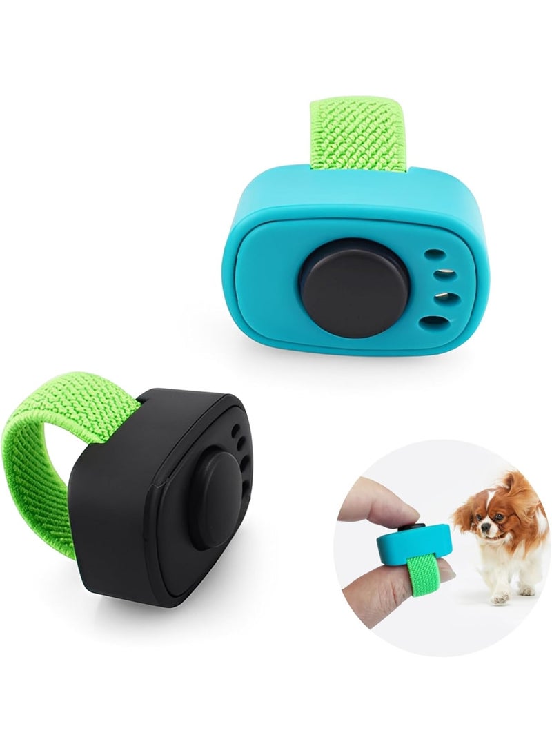 SYOSI Dog Training Clicker, Compact Pet Clicker with Finger Button for Puppy and Dog Behavior Reinforcement, Easy to Use Training Tool for Cats and Dogs, 2 Pack - Image 1