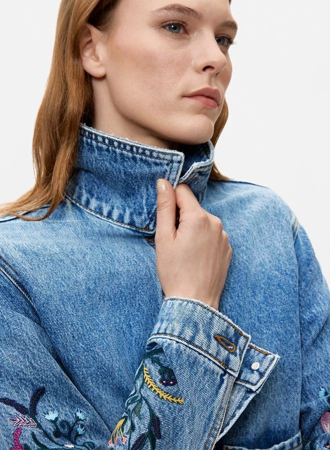 Desigual Blue Denim jacket 100% cotton for Women | Best Price UAE