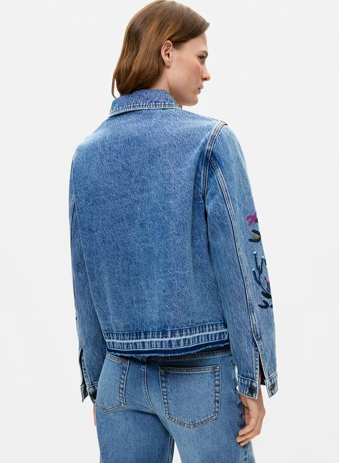 Desigual Blue Denim jacket 100% cotton for Women | Best Price UAE