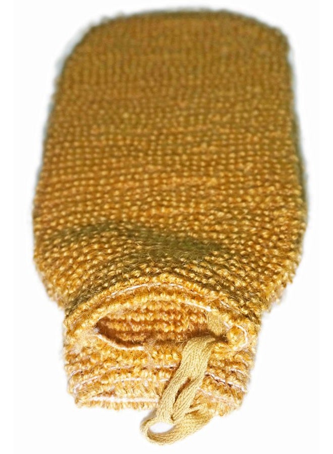 JINS-Hung 2 Pack (5.1×9.0 inches) Natural Vegetable Fiber Exfoliating Sisal Bath Spa Shower Scrubber Loofah Rub Glove Mitt Mitten - Great for Your Skin Care in The Bath - Anti - Aging - Image 2
