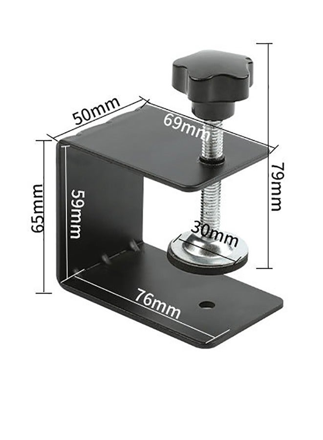 VITION 4Pcs Drawer Fixing Installation Clamps, Metal Clamp/Holder, Adjustable Stable Furniture Woodworking Jig for Front Panel Install Tools Handles Knobs for Tables Desk Mount (Black) - Image 2