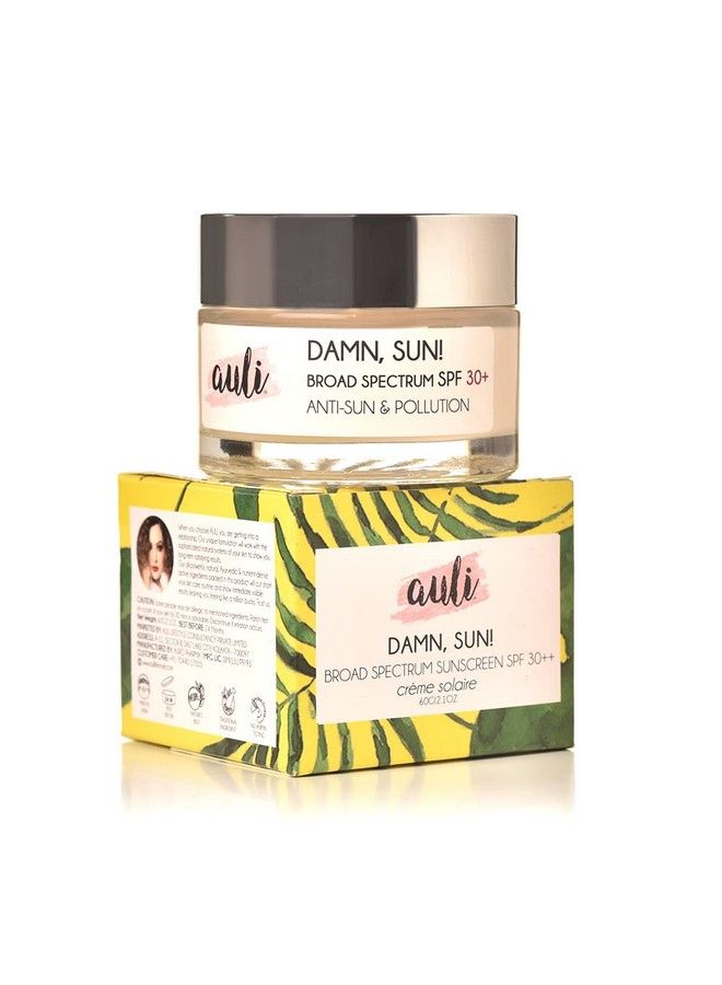 AULI LIFESTYLE Auli Damn Sun Sunscreen Spf30+ With Titanium Dioxide And Calendula Protecting All Skin Type From Tanning And Repairing Sun Damage Without White Cast 60G - Image 1