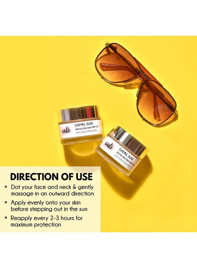 AULI LIFESTYLE Auli Damn Sun Sunscreen Spf30+ With Titanium Dioxide And Calendula Protecting All Skin Type From Tanning And Repairing Sun Damage Without White Cast 60G - Image 5