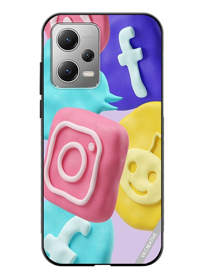 VR CREATIVE Protective Case Cover For Xiaomi Redmi Note 12 Icon Design Multicolour - Image 1