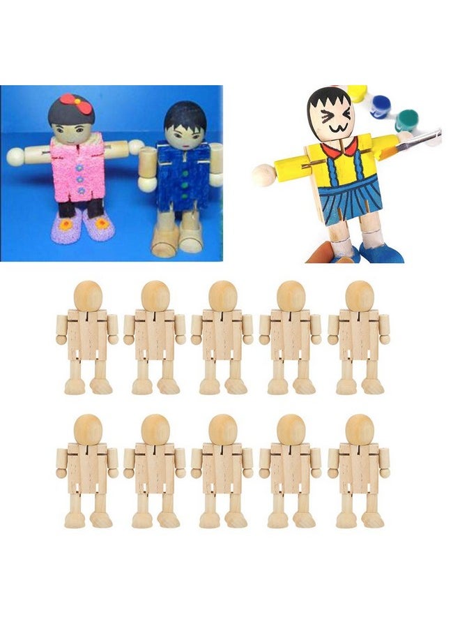 10Pcs Toy People Set Unfinished Wood Toys Wooden Craft People Figures Unfinished Wooden Figures Kit Joint Adjustables Robot Paintable Childrens Early Learning Doll Toy Home Decoration - pzsku/Z5F97D4FFFA2753086DB7Z/45/_/1697273430/61b0264d-bdff-402d-a913-5e53f56533bf