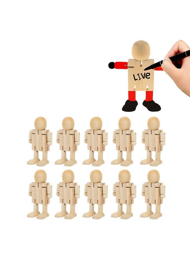 10Pcs Toy People Set Unfinished Wood Toys Wooden Craft People Figures Unfinished Wooden Figures Kit Joint Adjustables Robot Paintable Childrens Early Learning Doll Toy Home Decoration - pzsku/Z5F97D4FFFA2753086DB7Z/45/_/1697273453/515baff9-2373-46a2-bd08-d53905699a89