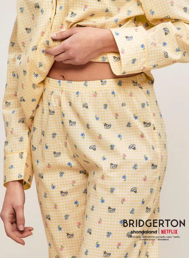 UNDIZ Bridgerton gingham cotton trousers