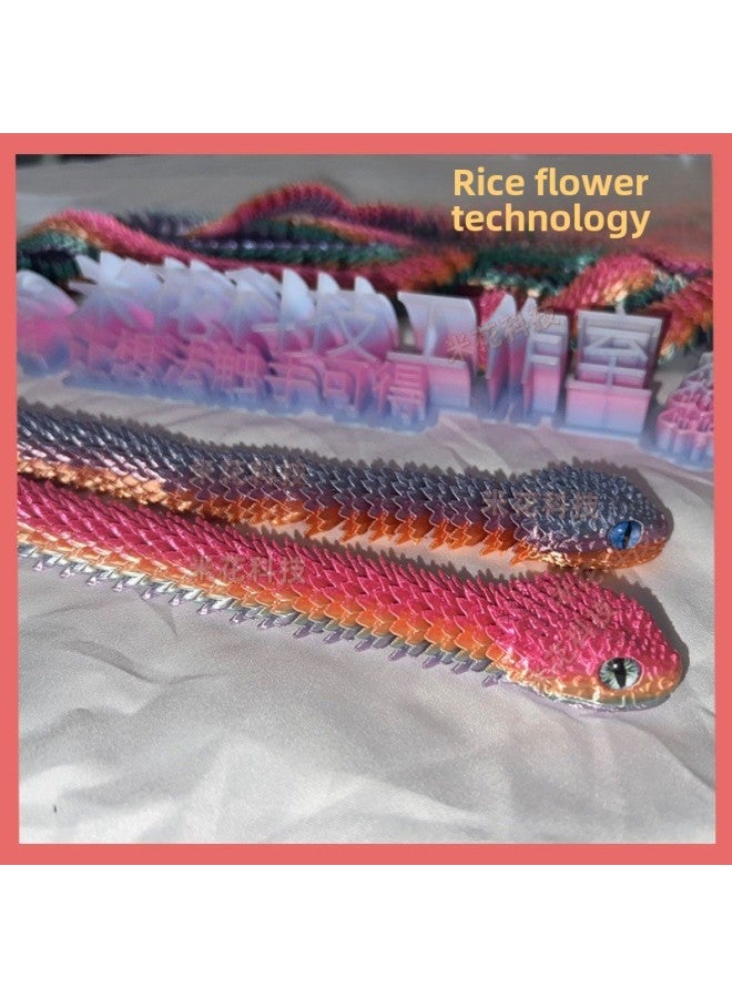 3D Printing Viper Full Body Joints For Children's Birthday Gifts Optional Color Special Stall Explosions-Color:Blue Pink Gold  - Image 5