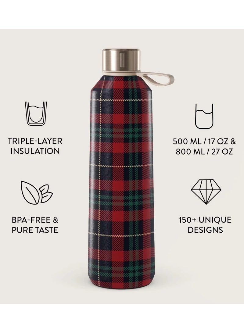 BURGA Insulated Water Bottle (17oz) Stylish Stainless Steel Water Bottles Durable Metal Water Bottle Stays Hot or Cold Anti-Slip, Leak-Proof Reusable Water Bottle -Sweater Weather - Water Bottle - Image 2