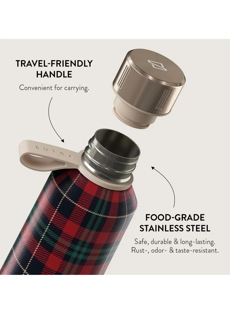BURGA Insulated Water Bottle (17oz) Stylish Stainless Steel Water Bottles Durable Metal Water Bottle Stays Hot or Cold Anti-Slip, Leak-Proof Reusable Water Bottle -Sweater Weather - Water Bottle