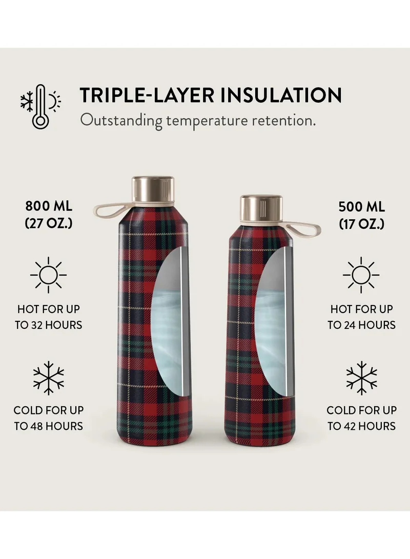 BURGA Insulated Water Bottle (17oz) Stylish Stainless Steel Water Bottles Durable Metal Water Bottle Stays Hot or Cold Anti-Slip, Leak-Proof Reusable Water Bottle -Sweater Weather - Water Bottle