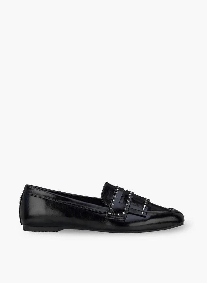 Celeste BLACK Women Embellished Slip-On Loafers for Women | Best Price UAE