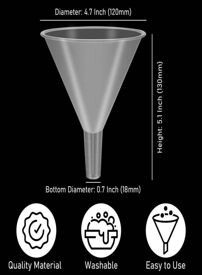 RHBLME مجموعة قمع متعددة الاستخدامات من RHBLME، 20 قمعًا، للاستخدام في المطبخ - قمع بفتحة واسعة 4.6 بوصة وفوهة طويلة للوصول إلى المساحيق والسوائل وغيرها - Image 2