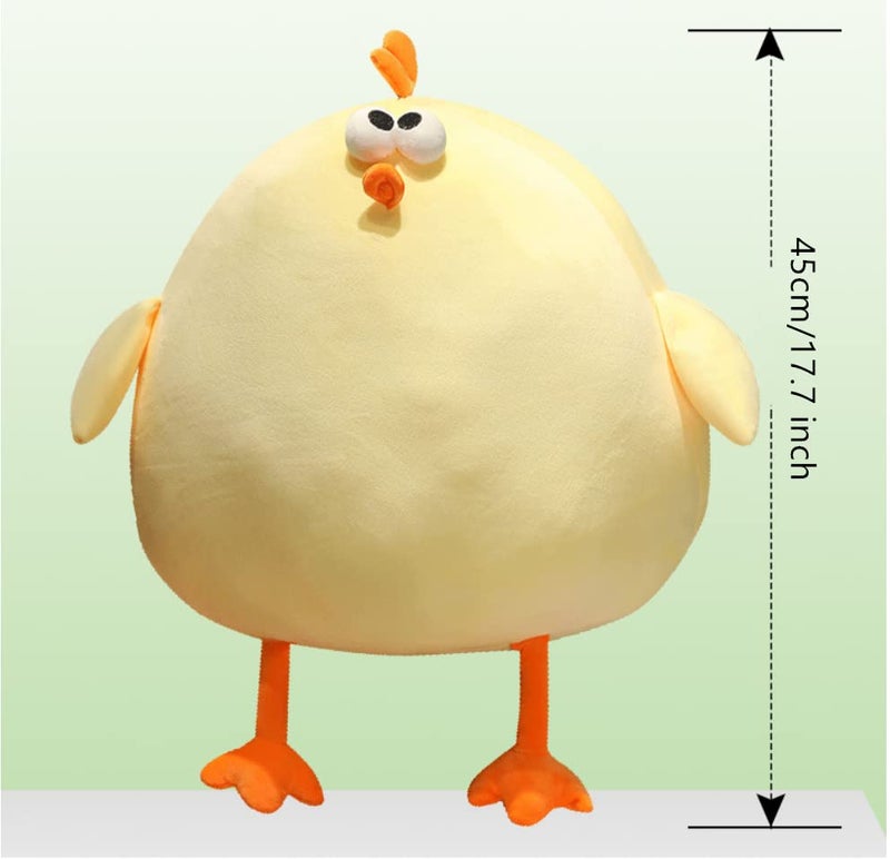 Maomoto Funny Fat Chicken Plush Pillow 17.7""  Super Soft Simulation Mother Hen Doll  Cute Plush Chicken Pillow  Chicken Plush Neck Pillow Yellow Chicken Stuffed Animal for Boys Girls Festival Gifts - Image 4