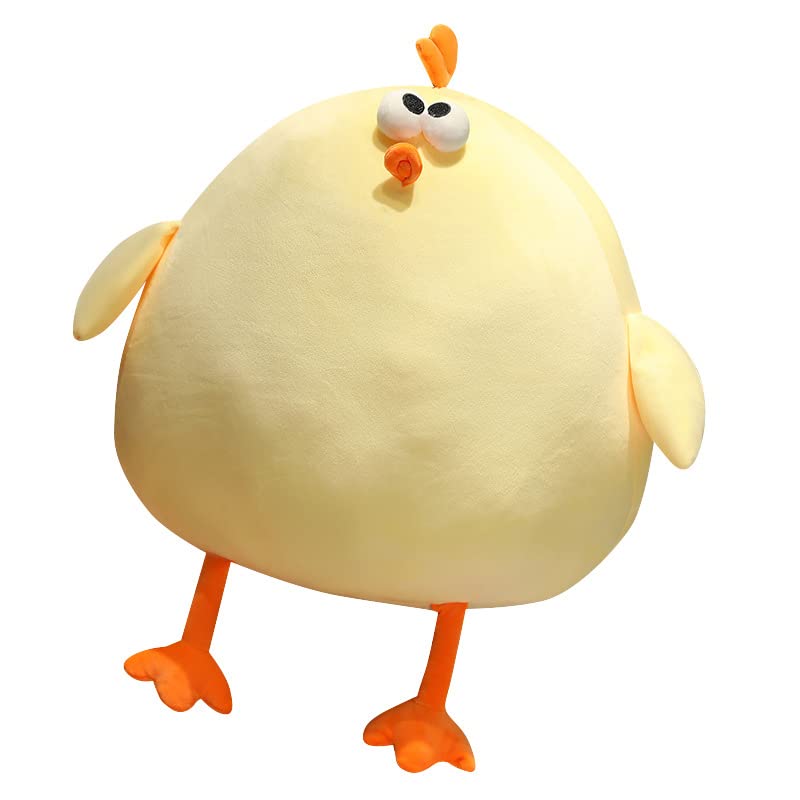 Maomoto Funny Fat Chicken Plush Pillow 17.7""  Super Soft Simulation Mother Hen Doll  Cute Plush Chicken Pillow  Chicken Plush Neck Pillow Yellow Chicken Stuffed Animal for Boys Girls Festival Gifts - Image 1
