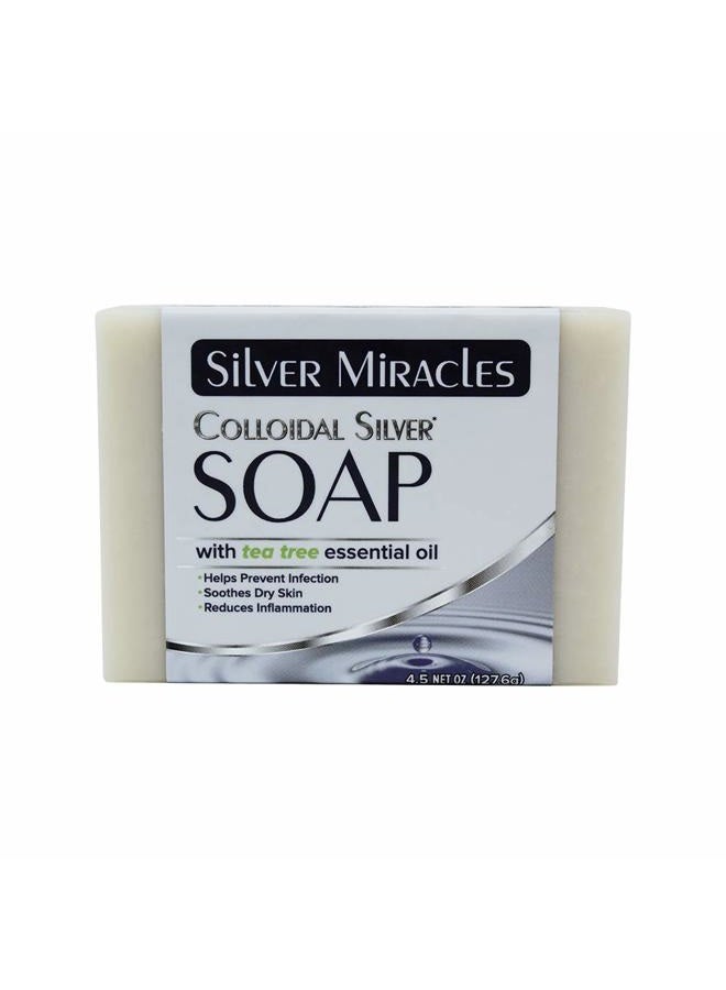 Silver Miracles Colloidal Silver Soap with Tea Tree essential oil - Image 1