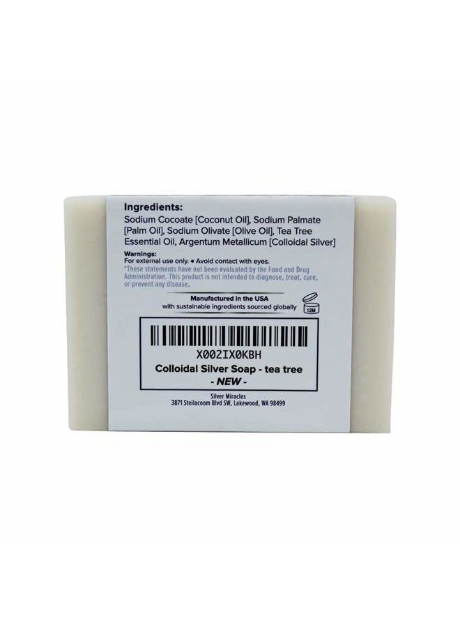 Silver Miracles Colloidal Silver Soap with Tea Tree essential oil - Image 2
