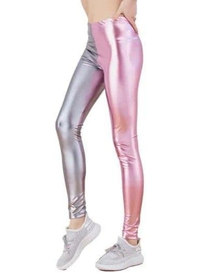 Stretch Leather Disco Glitter Women Lycra
